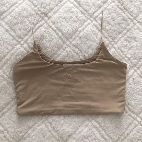 Tan meshki tank top